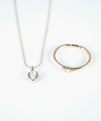 誕生石ネックレス＆リングセット