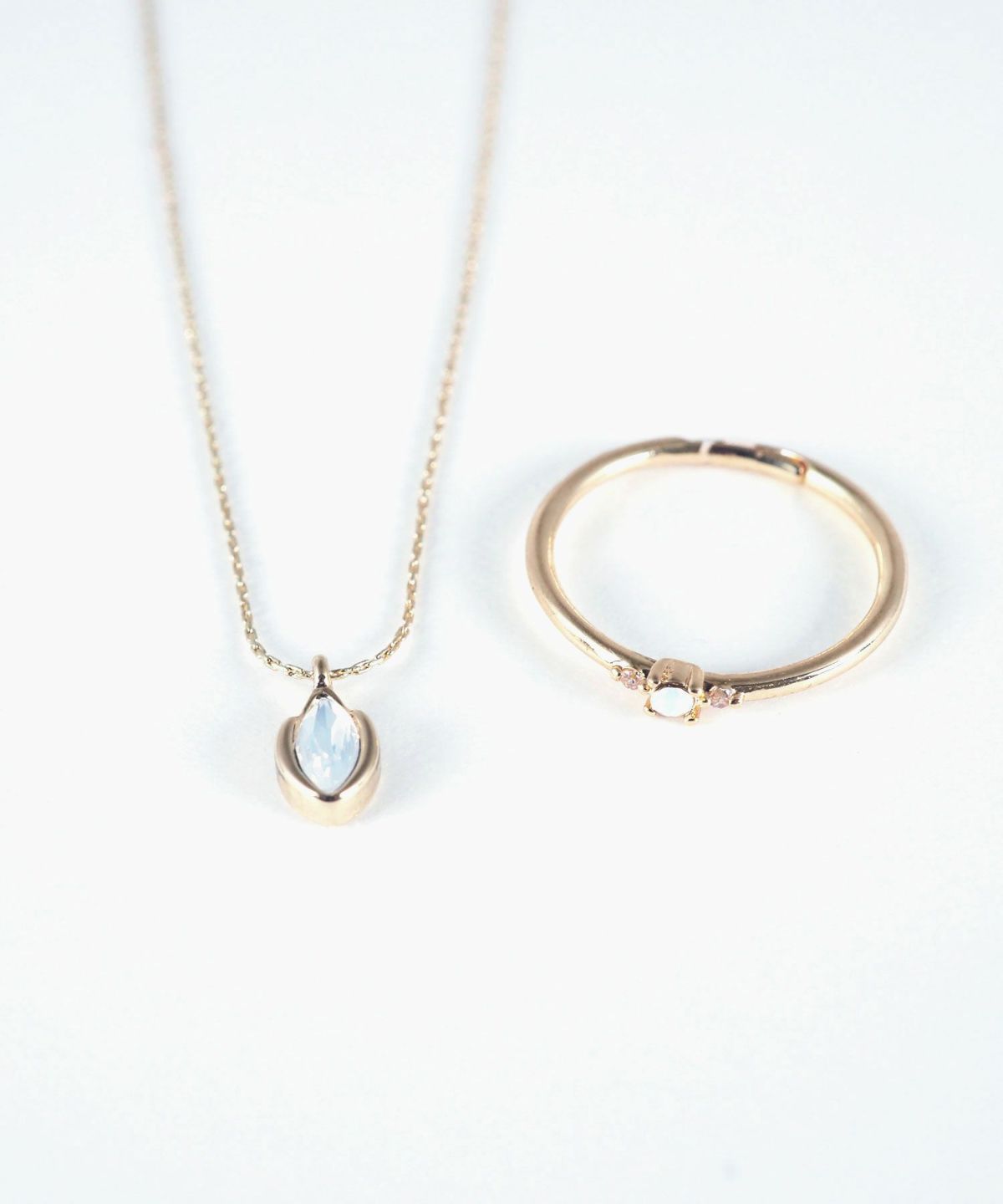 誕生石ネックレス＆リングセット