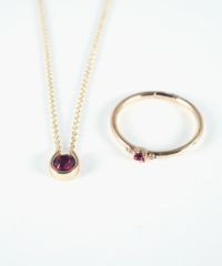 誕生石ネックレス＆リングセット