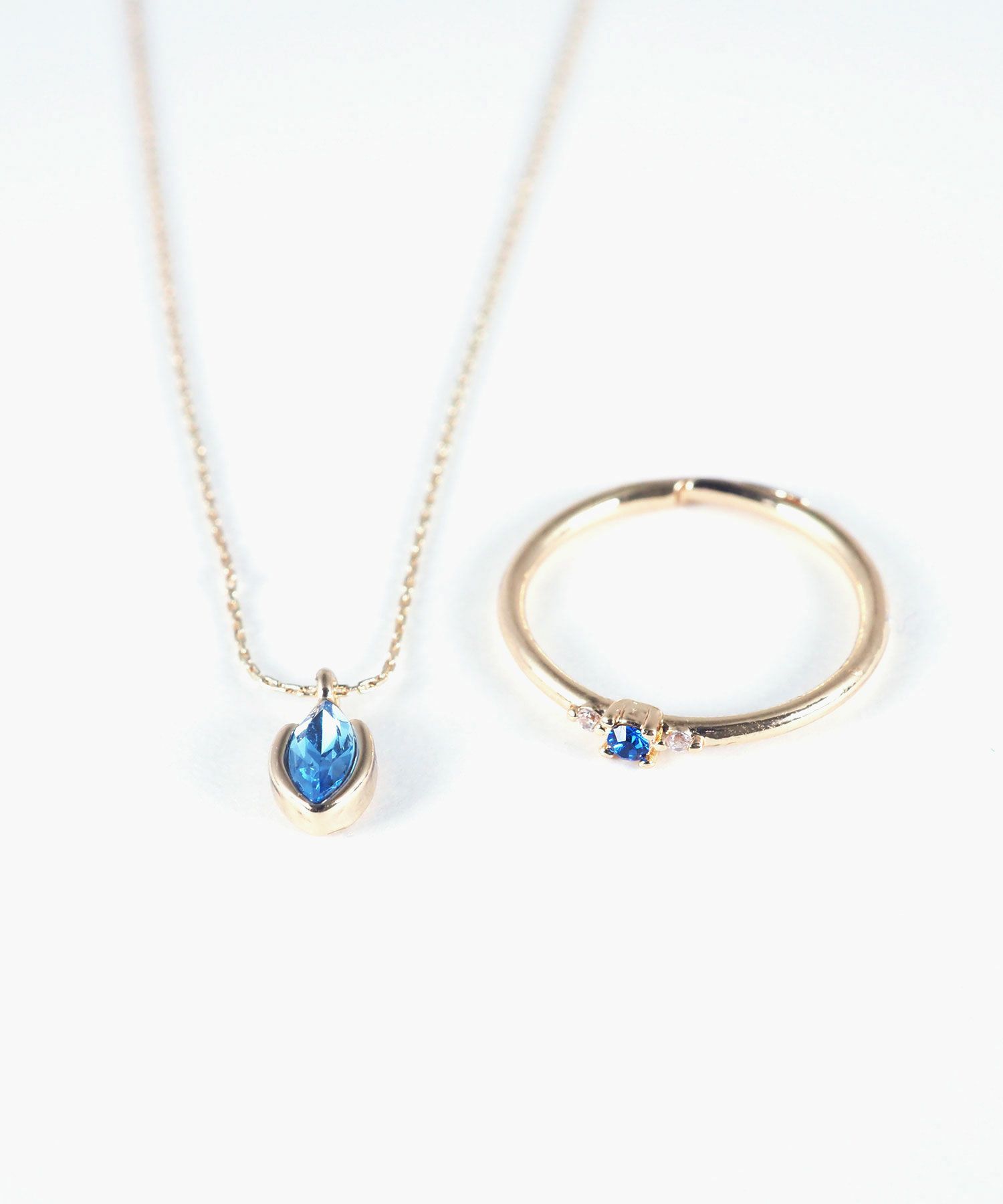 誕生石ネックレス＆リングセット