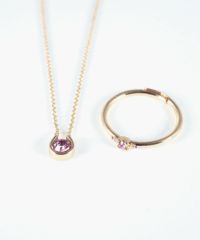 誕生石ネックレス＆リングセット
