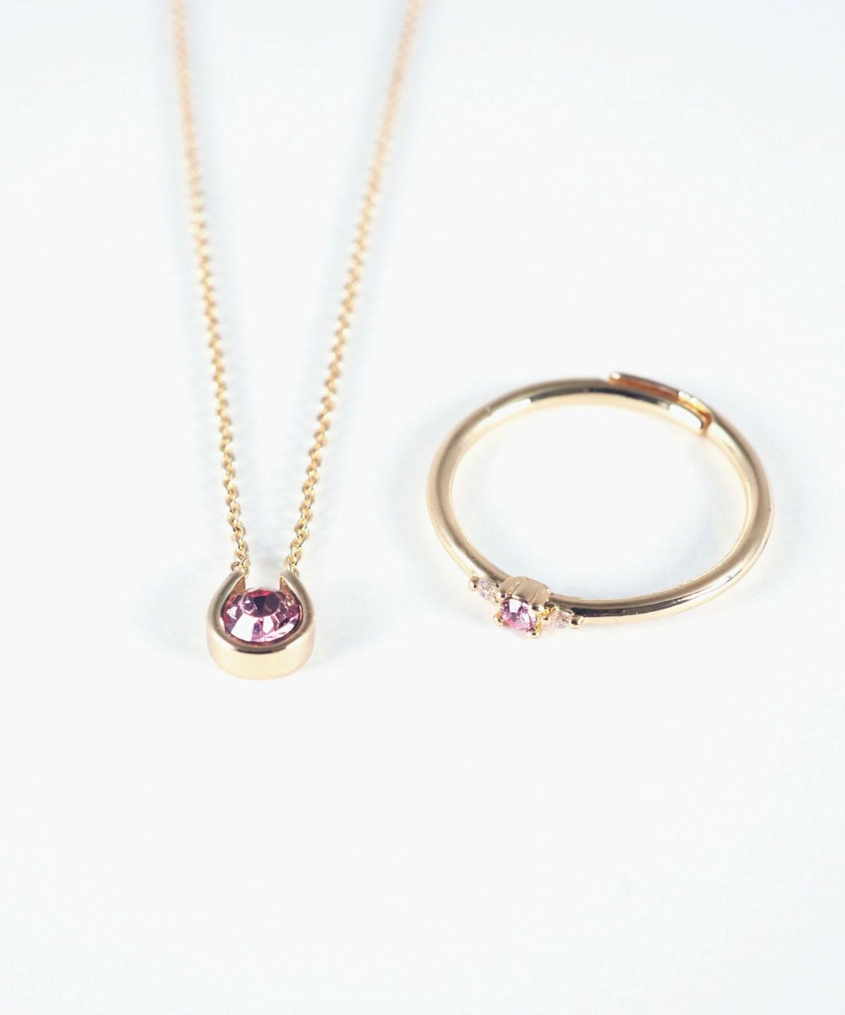 誕生石ネックレス＆リングセット