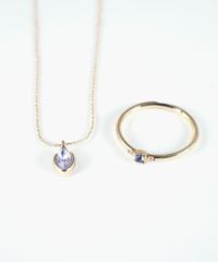 誕生石ネックレス＆リングセット