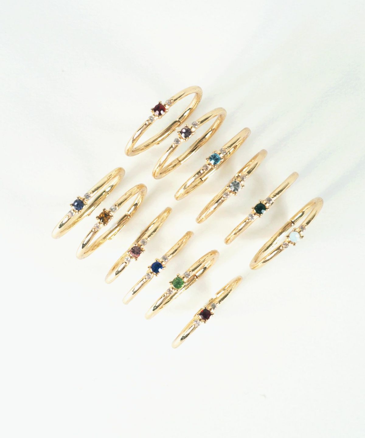 誕生石ネックレス＆リングセット