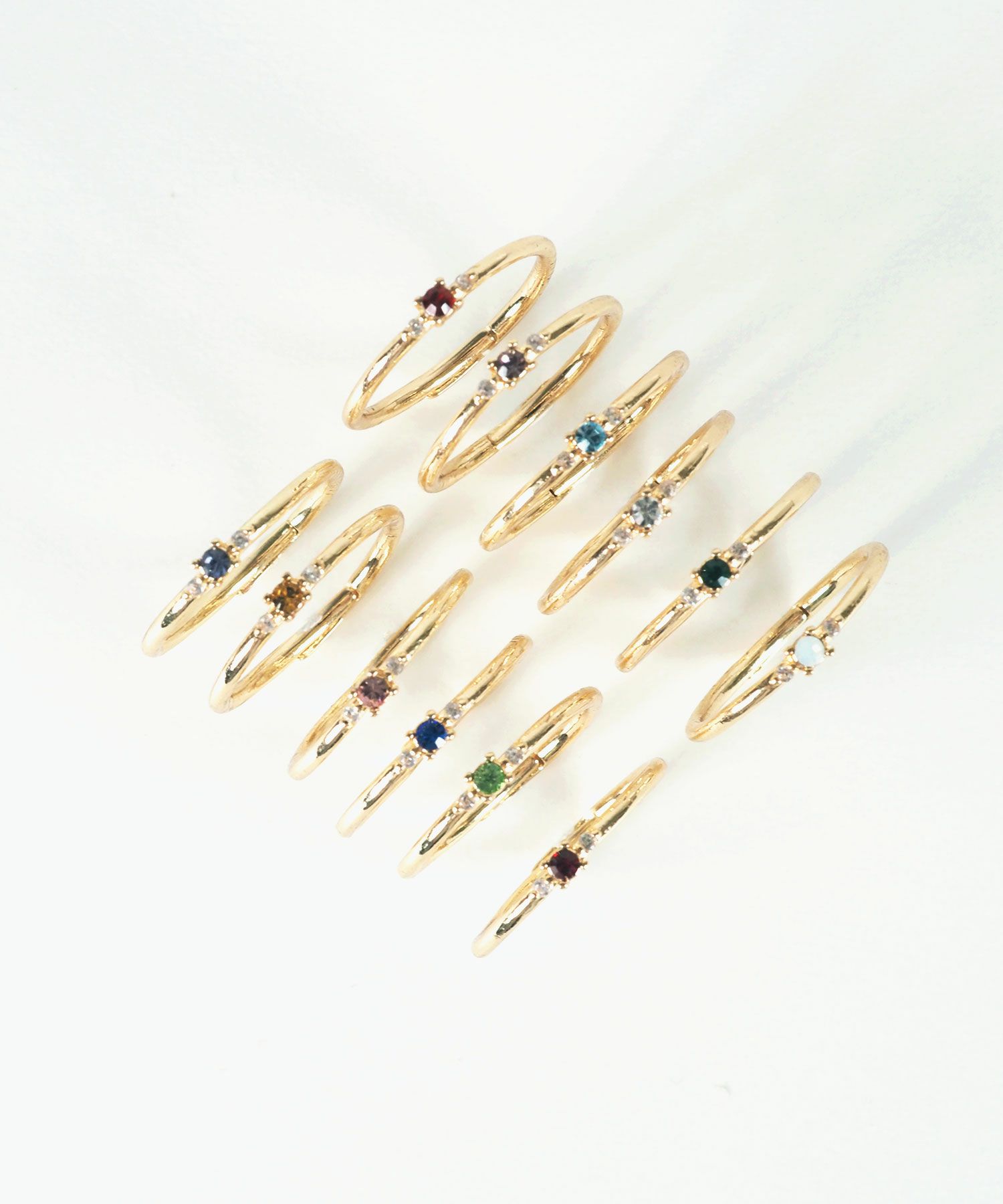 誕生石ネックレス＆リングセット