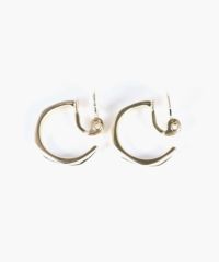 ツイストスリムフープクリップイヤリング