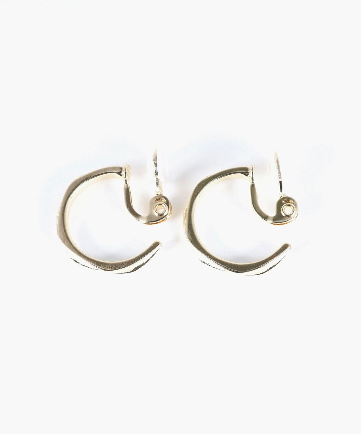 ツイストスリムフープクリップイヤリング