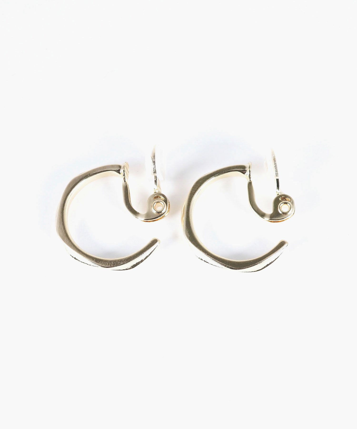 ツイストスリムフープクリップイヤリング