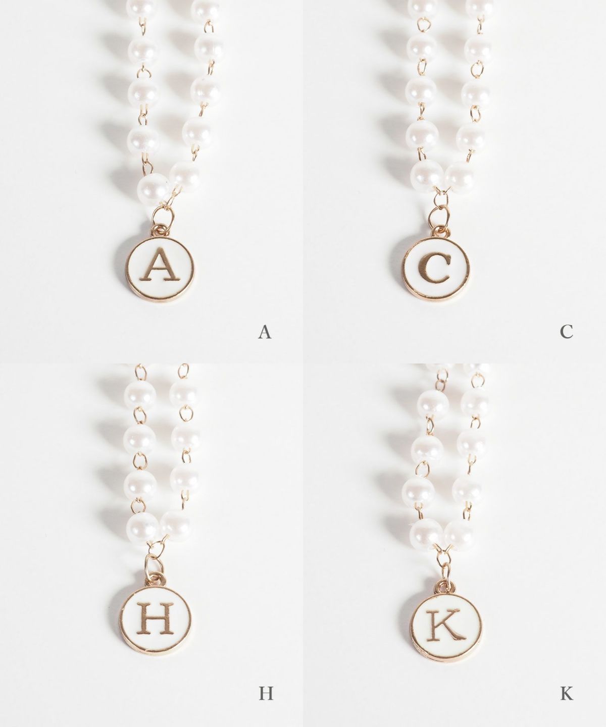 ぬいぐるみ用イニシャルネックレス