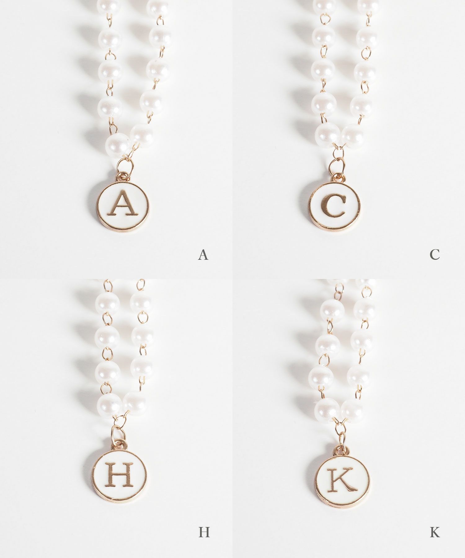 ぬいぐるみ用イニシャルネックレス