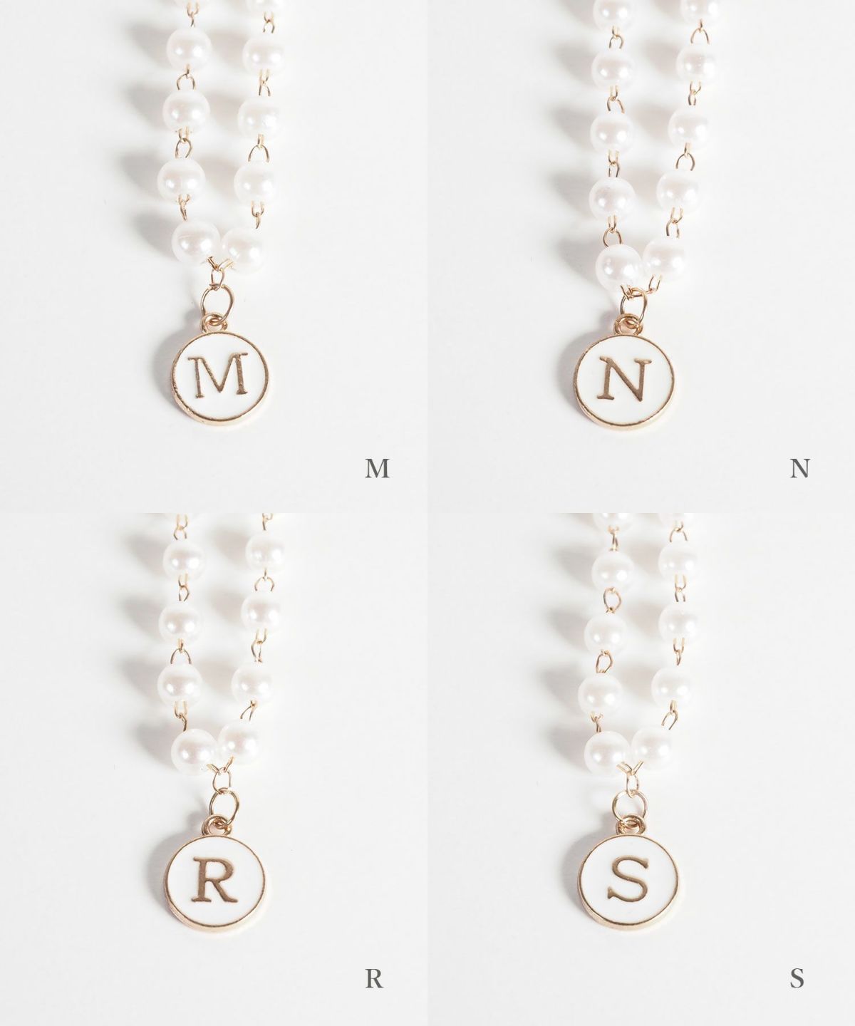 ぬいぐるみ用イニシャルネックレス