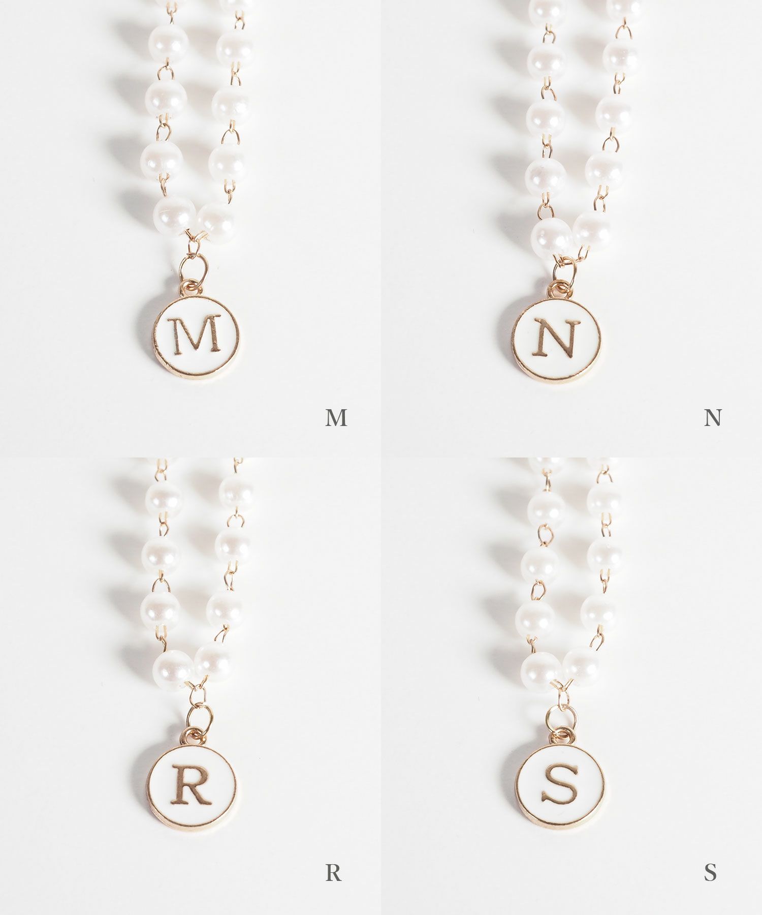 ぬいぐるみ用イニシャルネックレス