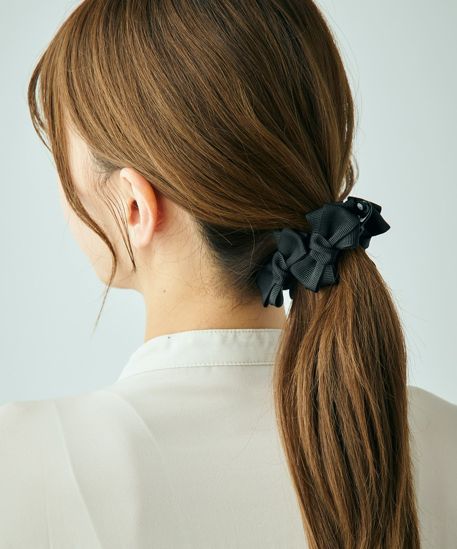 グログランミニリボンバナナクリップ【JUNO PREMIUM】