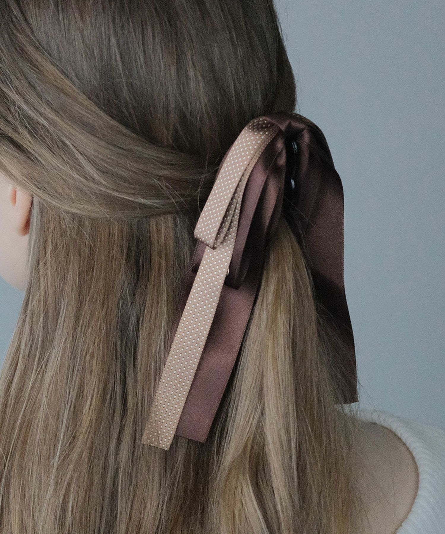 サテンロングリボンバナナクリップ【JUNO PREMIUM】