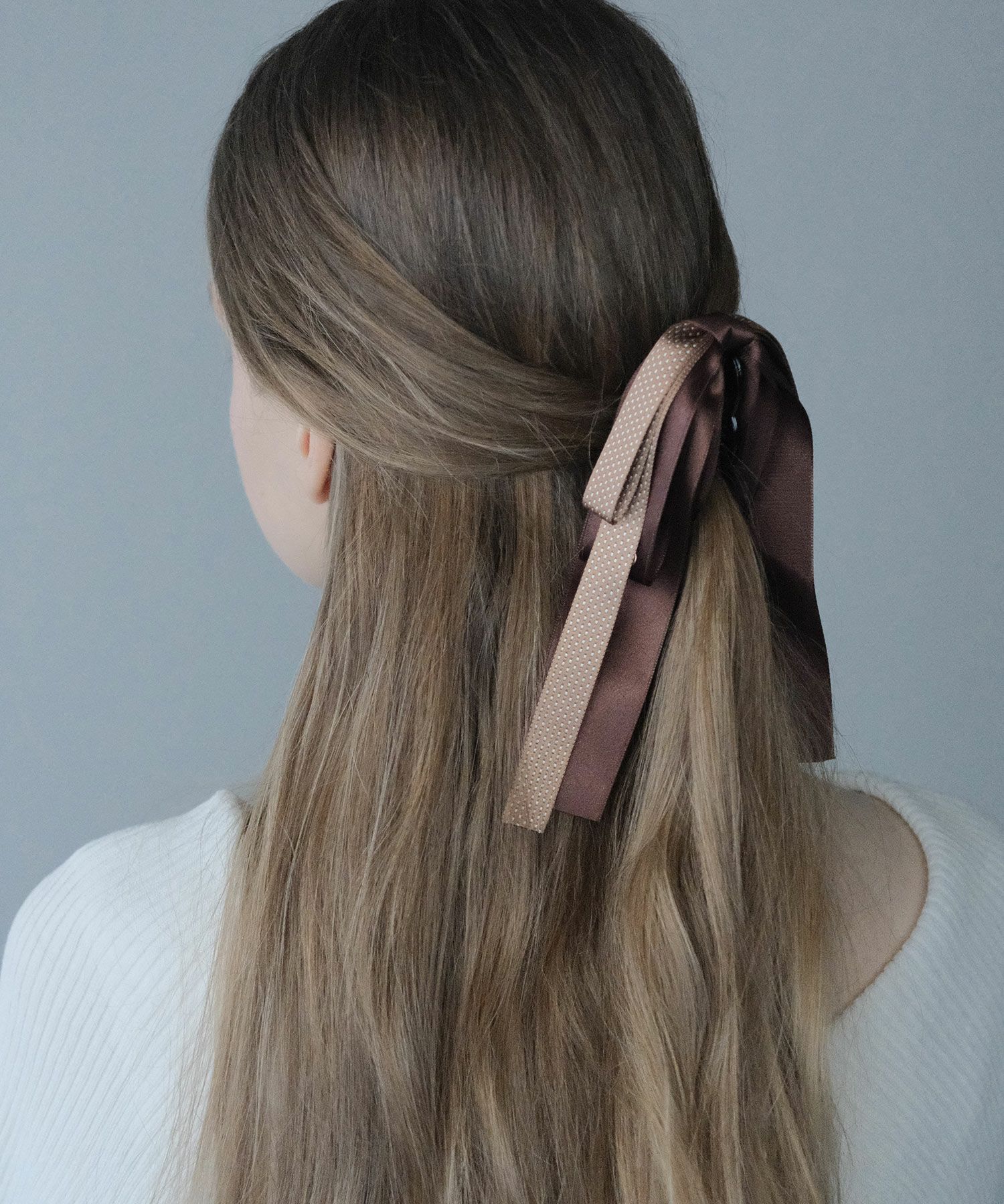 サテンロングリボンバナナクリップ【JUNO PREMIUM】