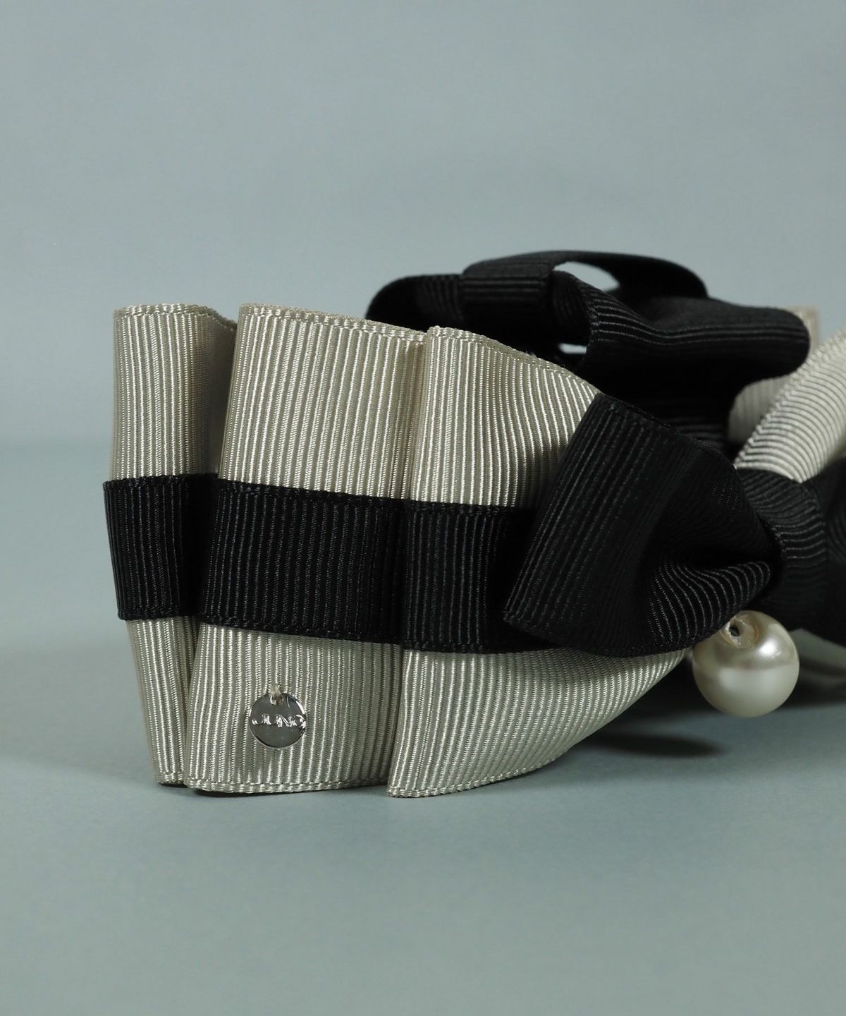 バイカラーグログランリボンバンスクリップ【JUNO PREMIUM】