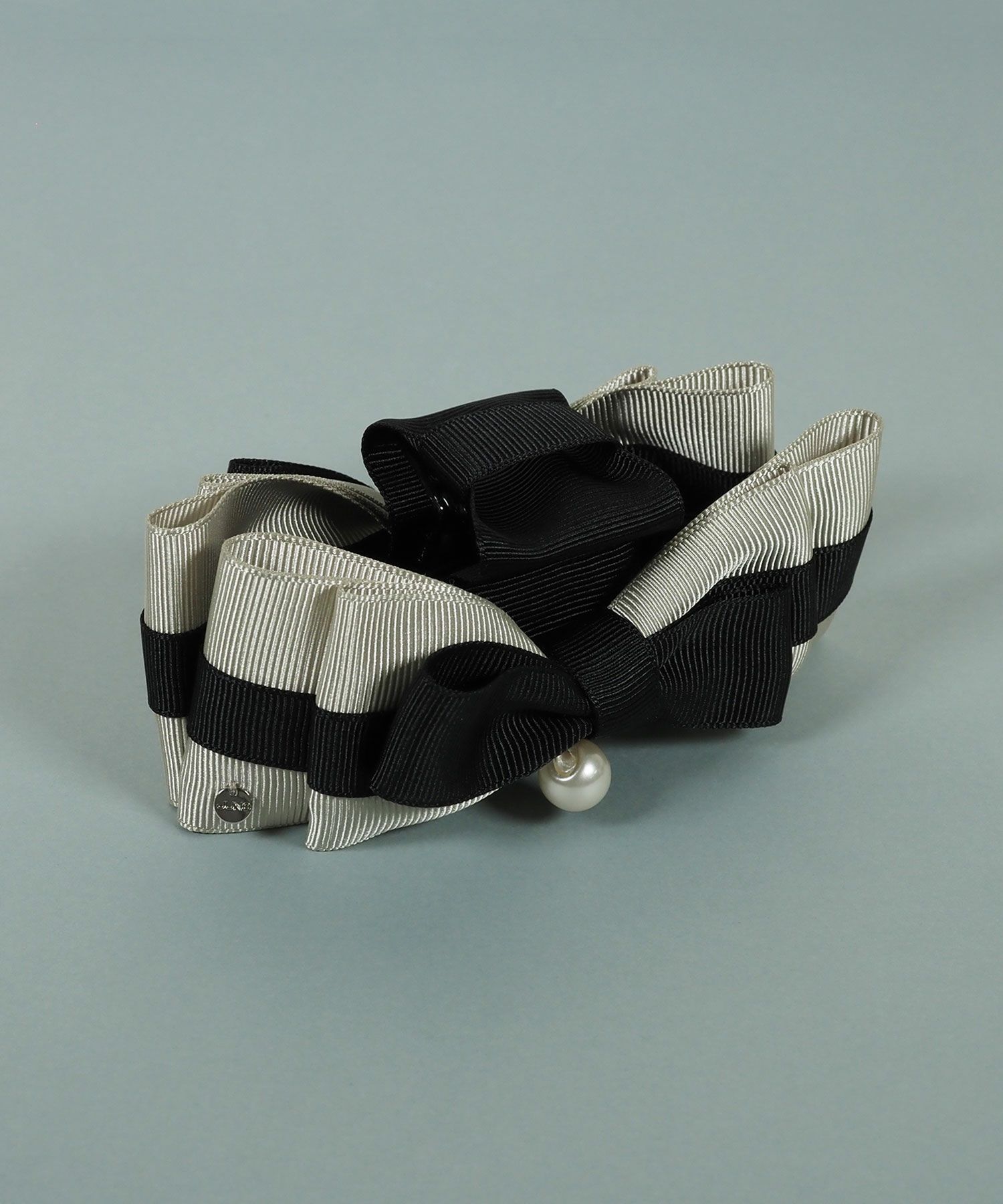 バイカラーグログランリボンバンスクリップ【JUNO PREMIUM】