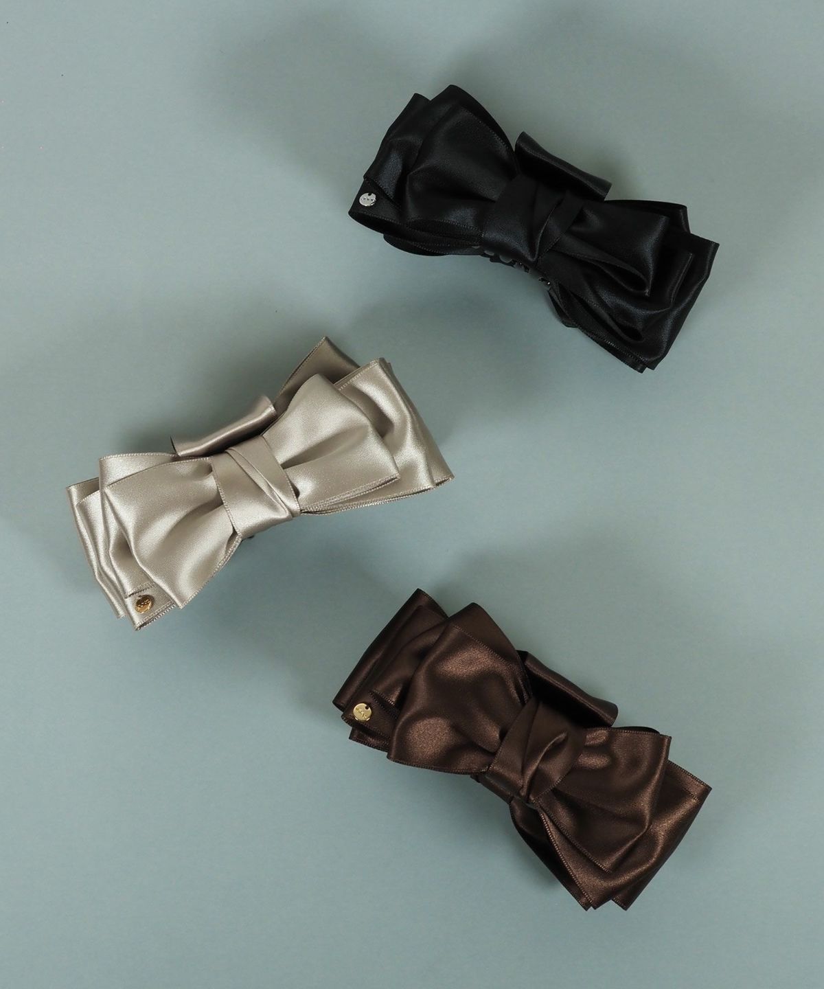 サテンリボンバンスクリップ【JUNO PREMIUM】