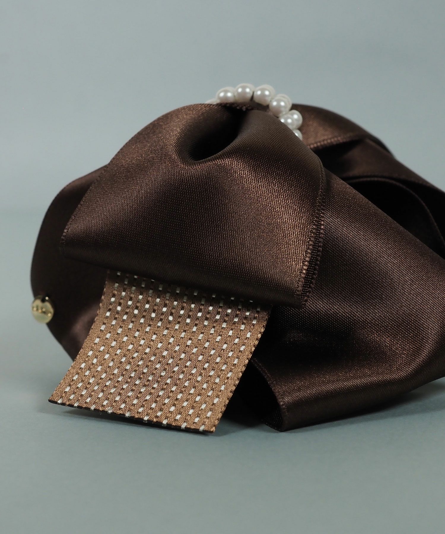 サテンリボンパールバンスクリップ【JUNO PREMIUM】