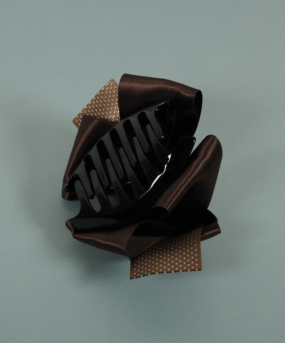 サテンリボンパールバンスクリップ【JUNO PREMIUM】