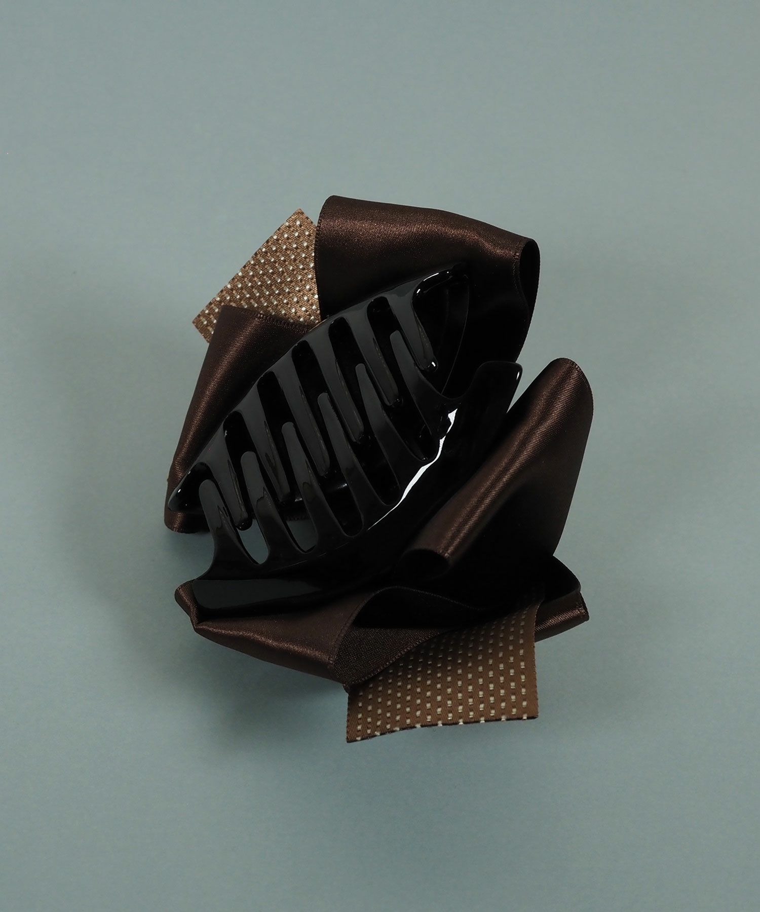 サテンリボンパールバンスクリップ【JUNO PREMIUM】