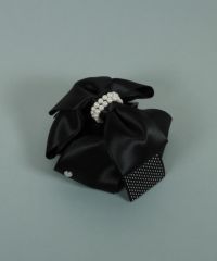 サテンリボンパールバンスクリップ【JUNO PREMIUM】