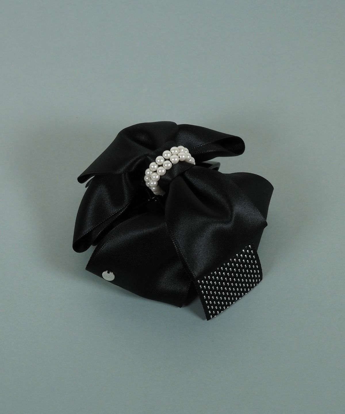 サテンリボンパールバンスクリップ【JUNO PREMIUM】