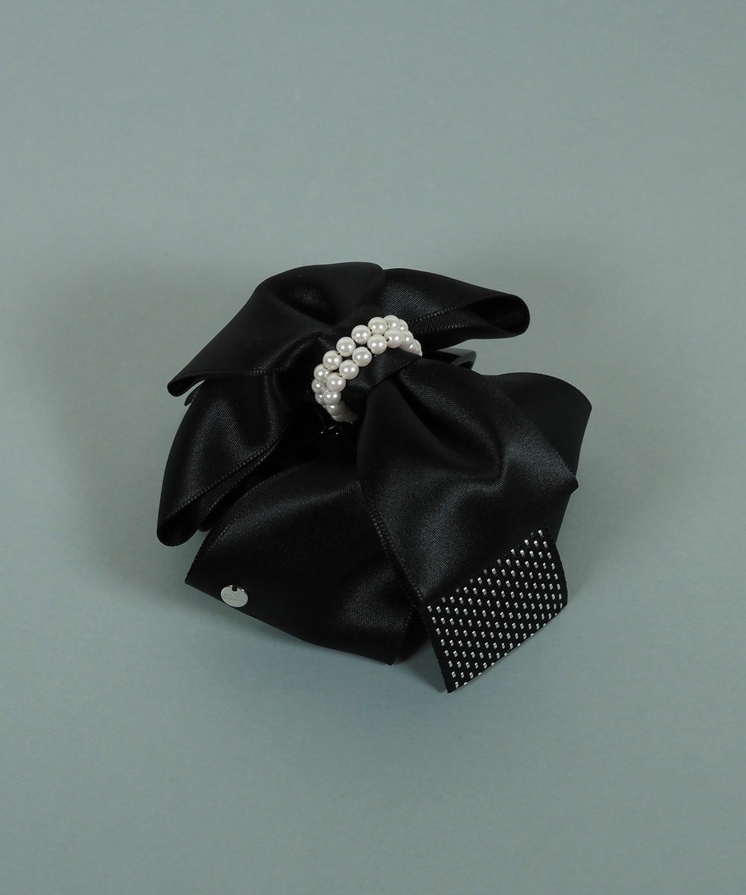 サテンリボンパールバンスクリップ【JUNO PREMIUM】