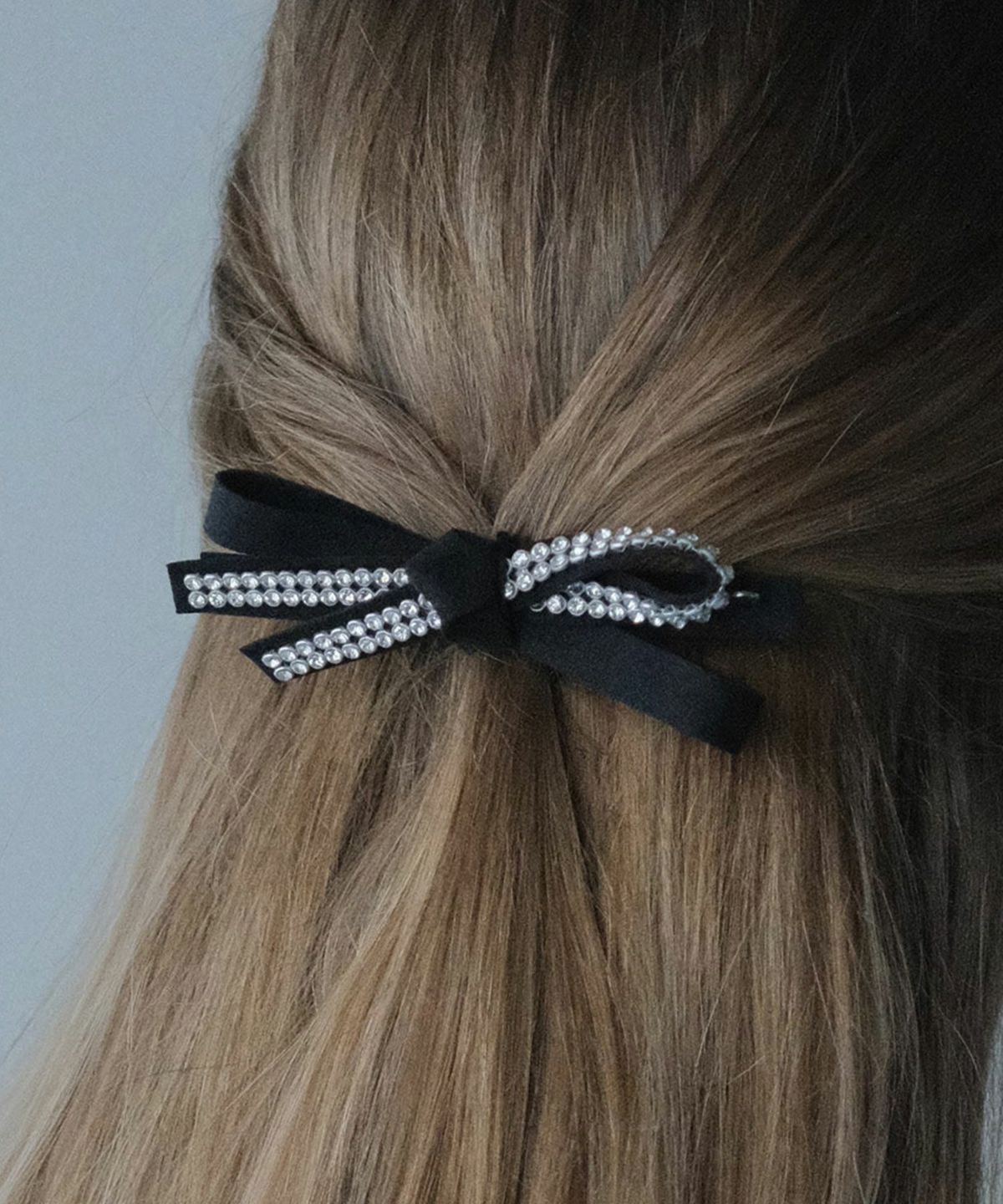 ラインストーンリボンバレッタ【JUNO PREMIUM】