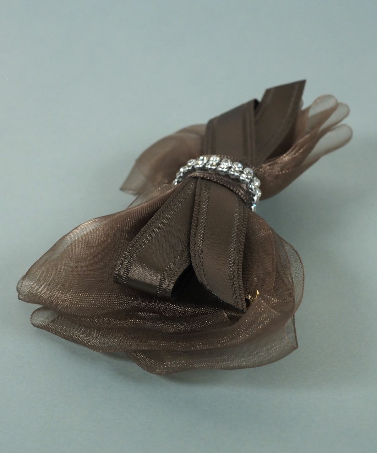 シアーリボンラインストーンバレッタ【JUNO PREMIUM】