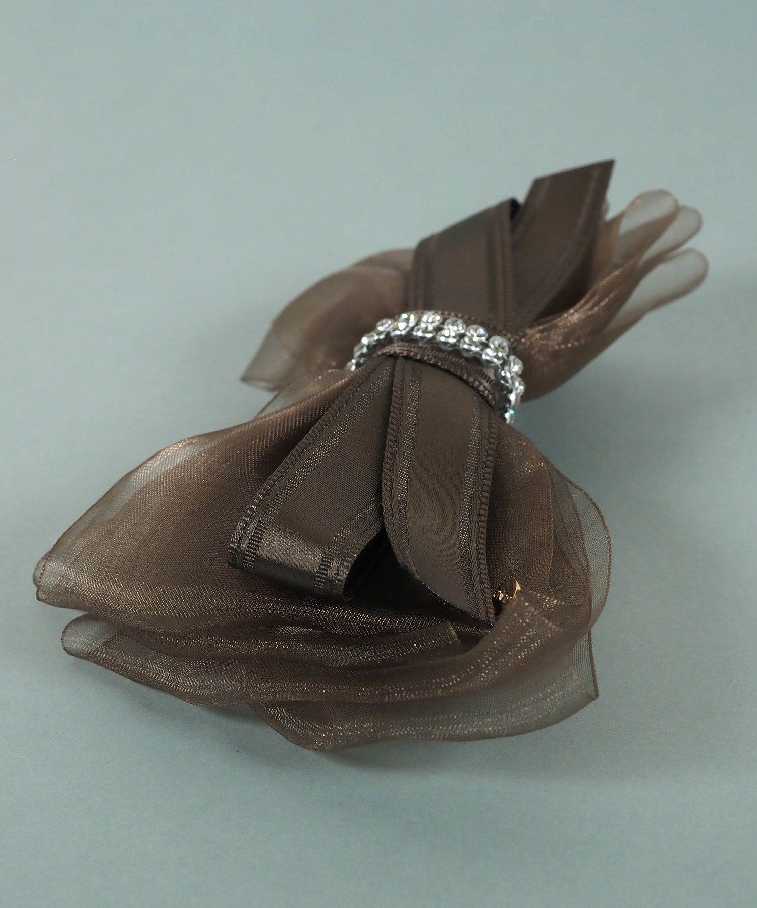 シアーリボンラインストーンバレッタ【JUNO PREMIUM】