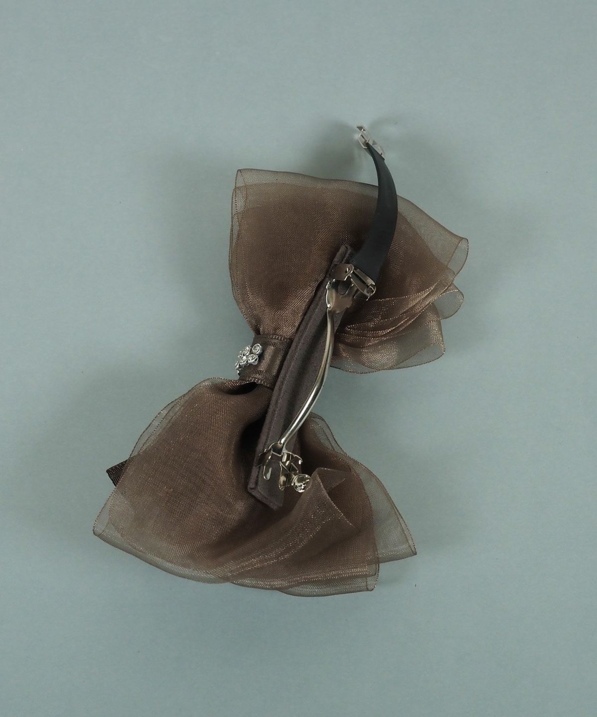 シアーリボンラインストーンバレッタ【JUNO PREMIUM】