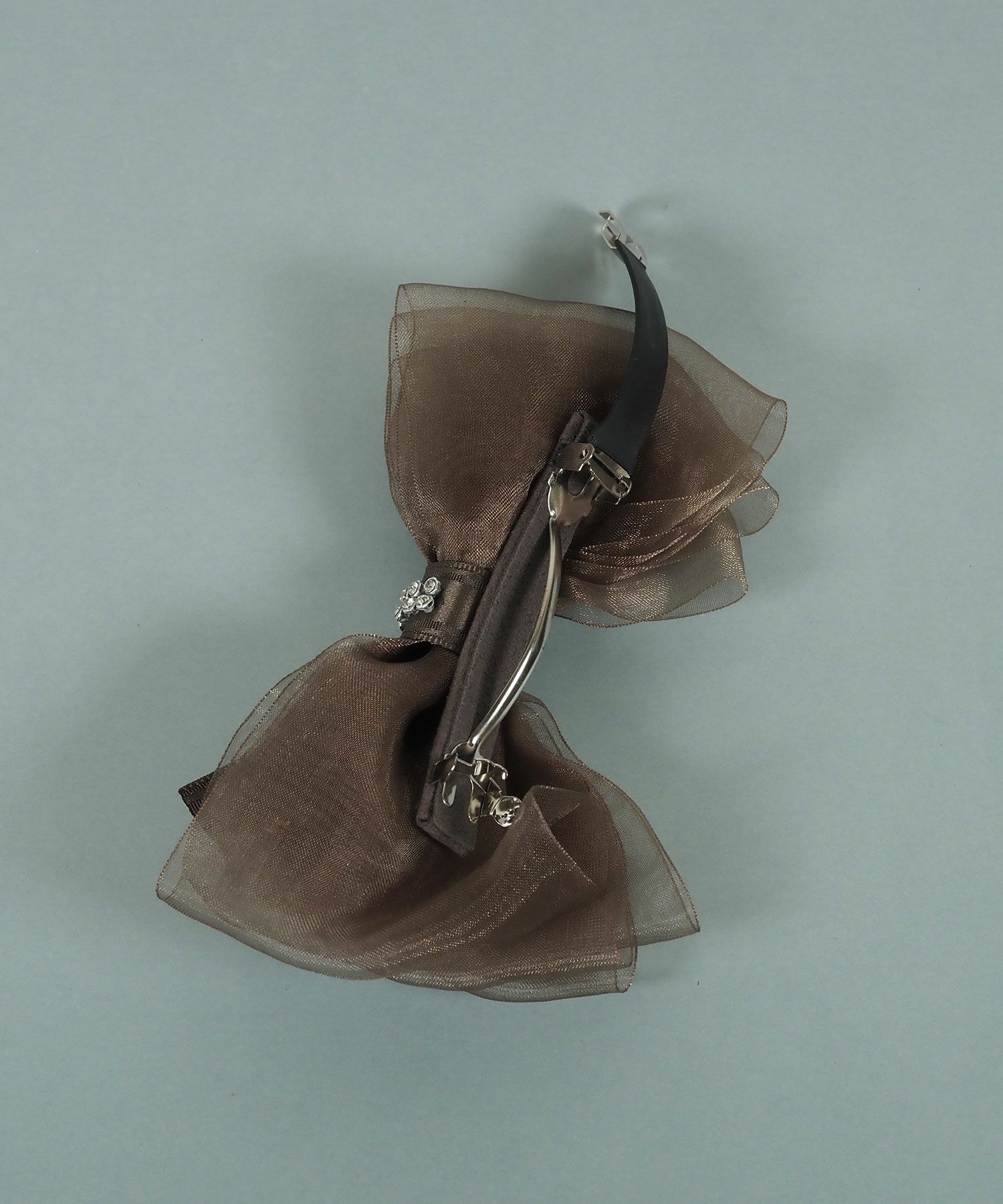 シアーリボンラインストーンバレッタ【JUNO PREMIUM】