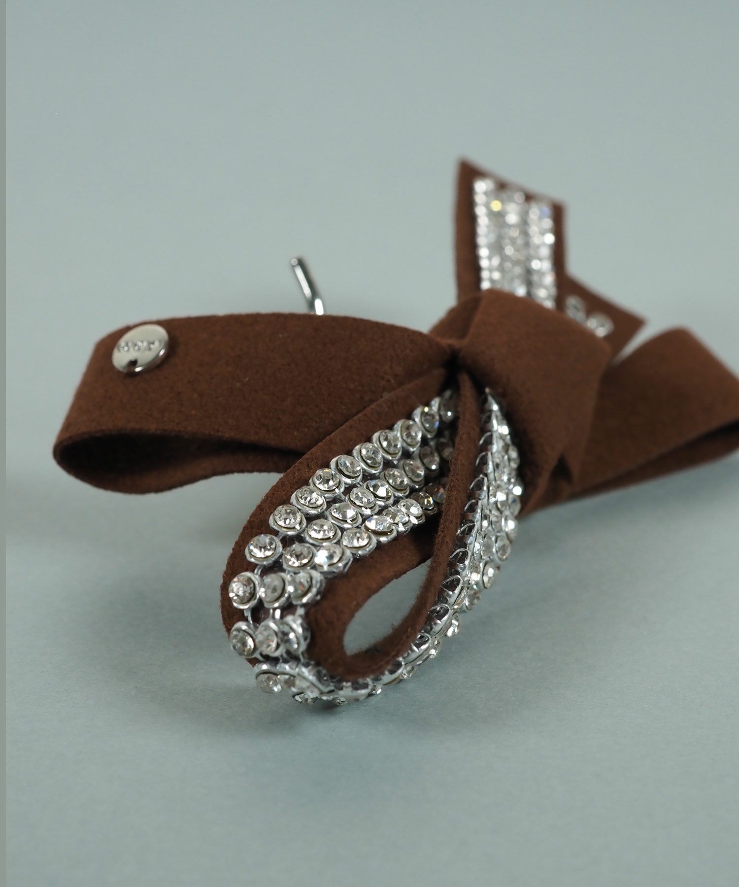 ラインストーンリボンポニーフック【JUNO PREMIUM】