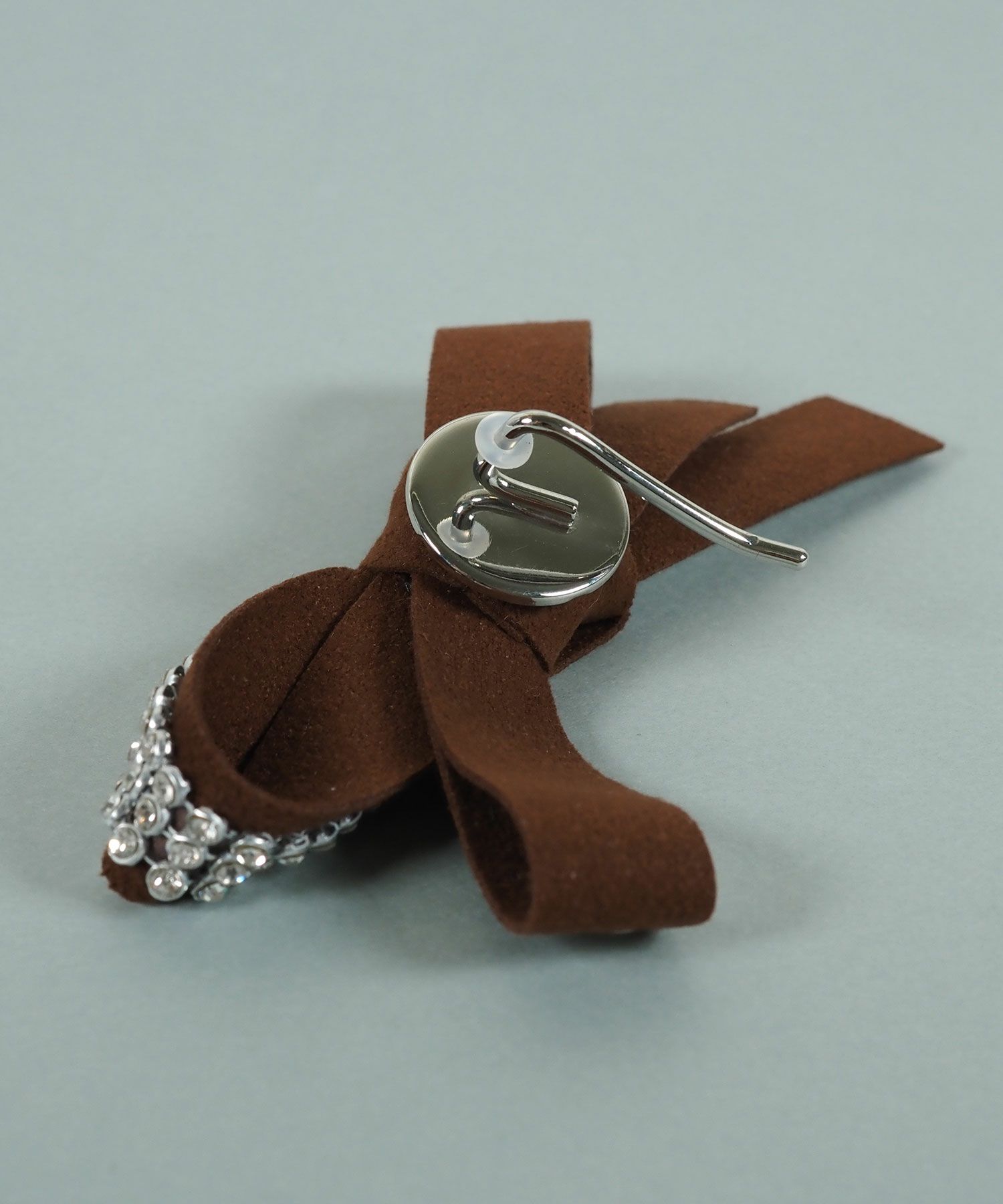 ラインストーンリボンポニーフック【JUNO PREMIUM】