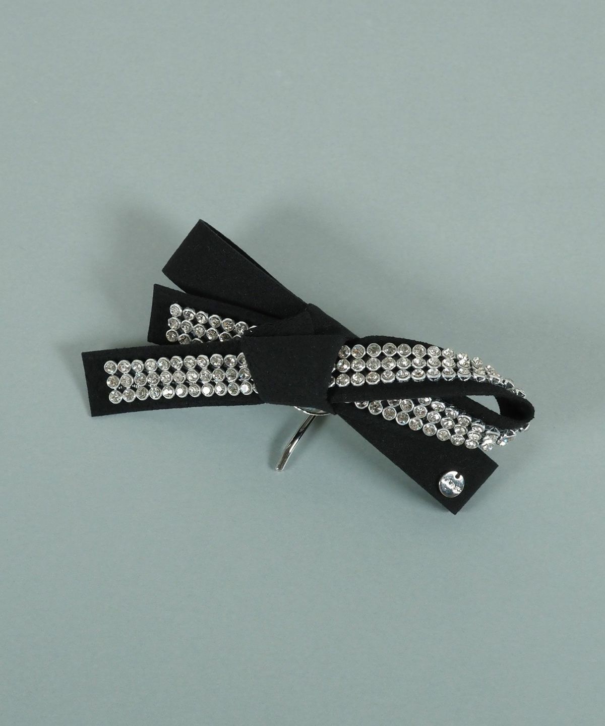 ラインストーンリボンポニーフック【JUNO PREMIUM】