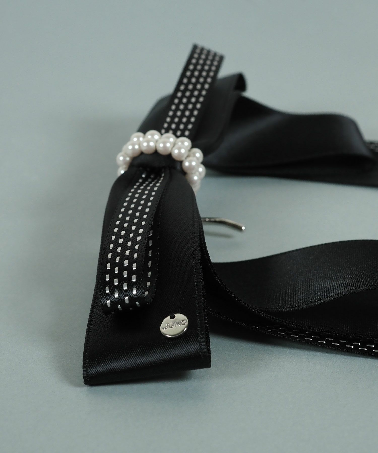 サテンロングリボンポニーフック【JUNO PREMIUM】