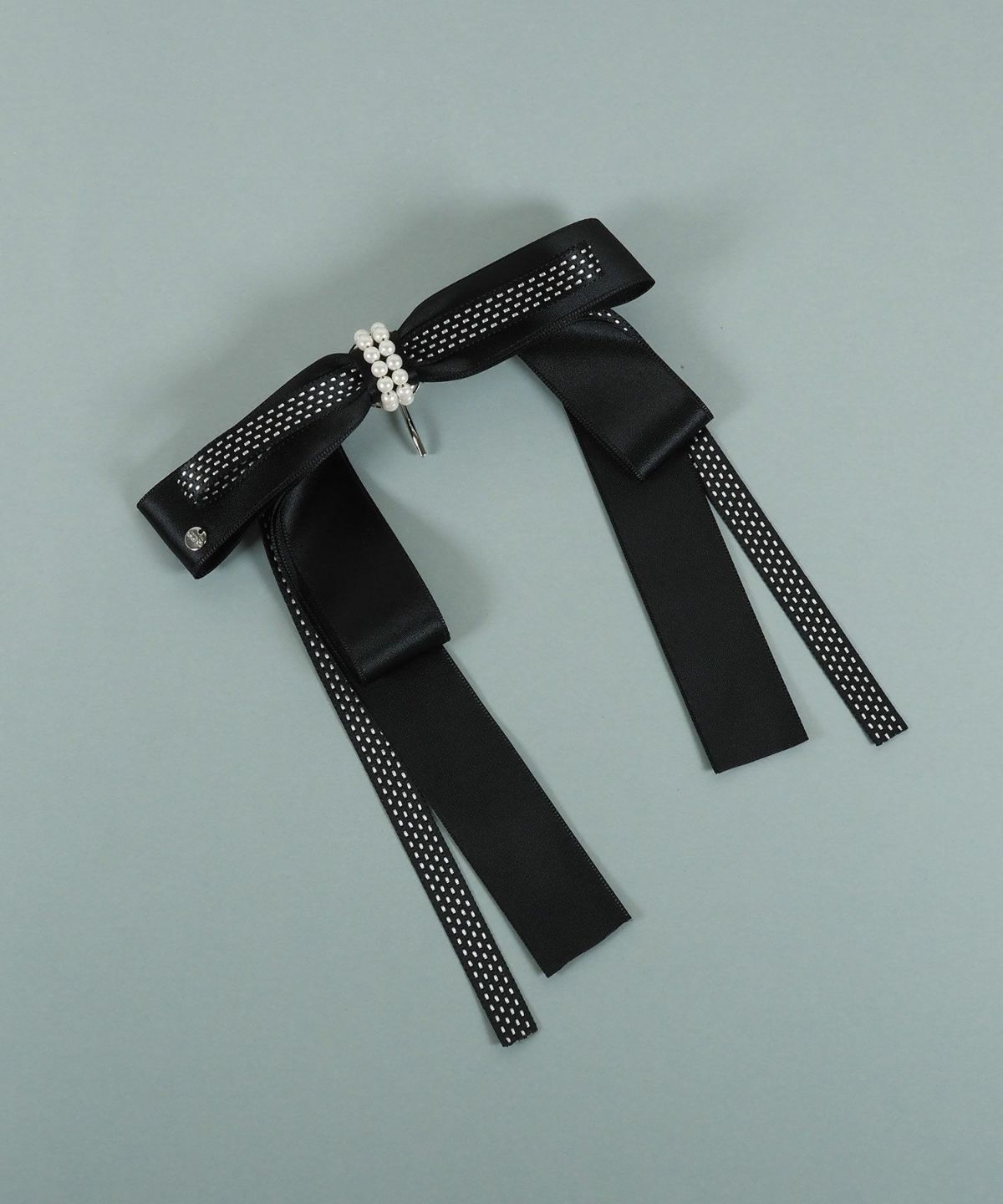 サテンロングリボンポニーフック【JUNO PREMIUM】