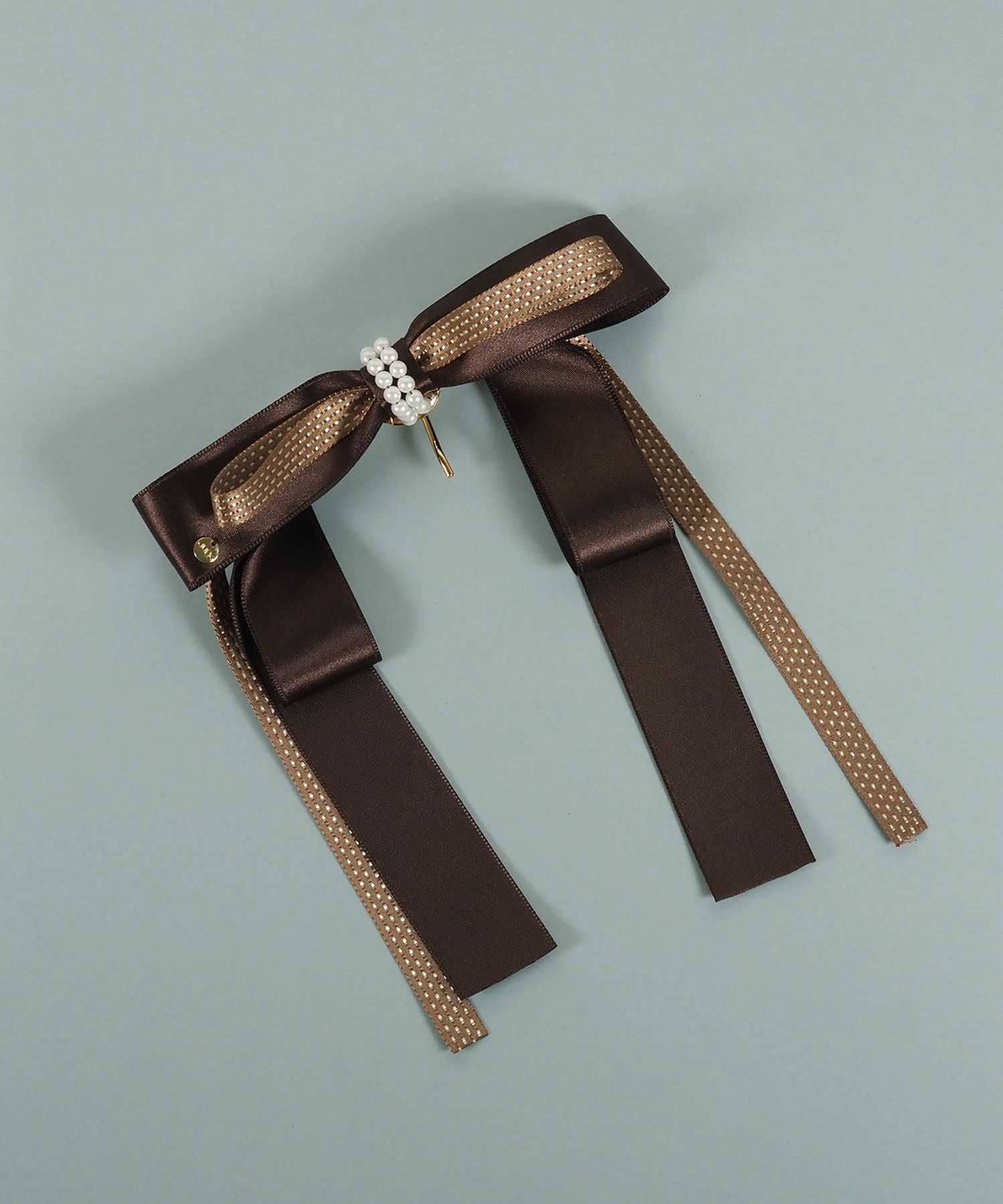 サテンロングリボンポニーフック【JUNO PREMIUM】