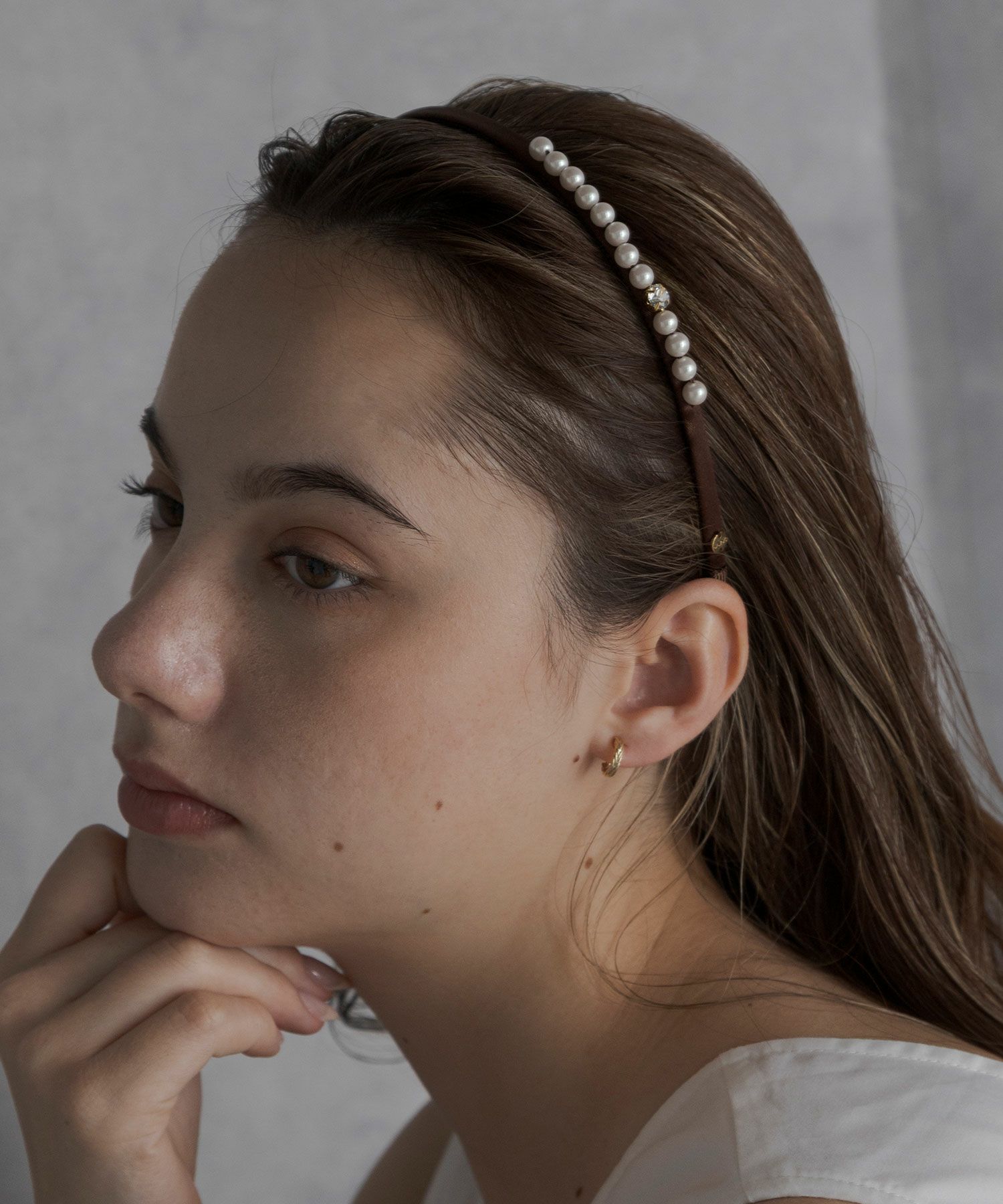 パールビジュースリムカチューシャ【JUNO PREMIUM】