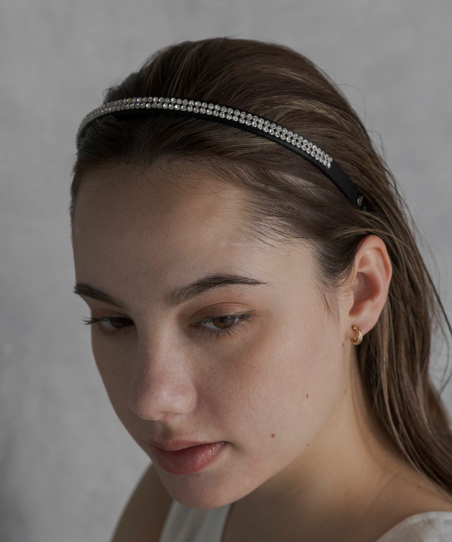 ラインストーンスリムカチューシャ【JUNO PREMIUM】