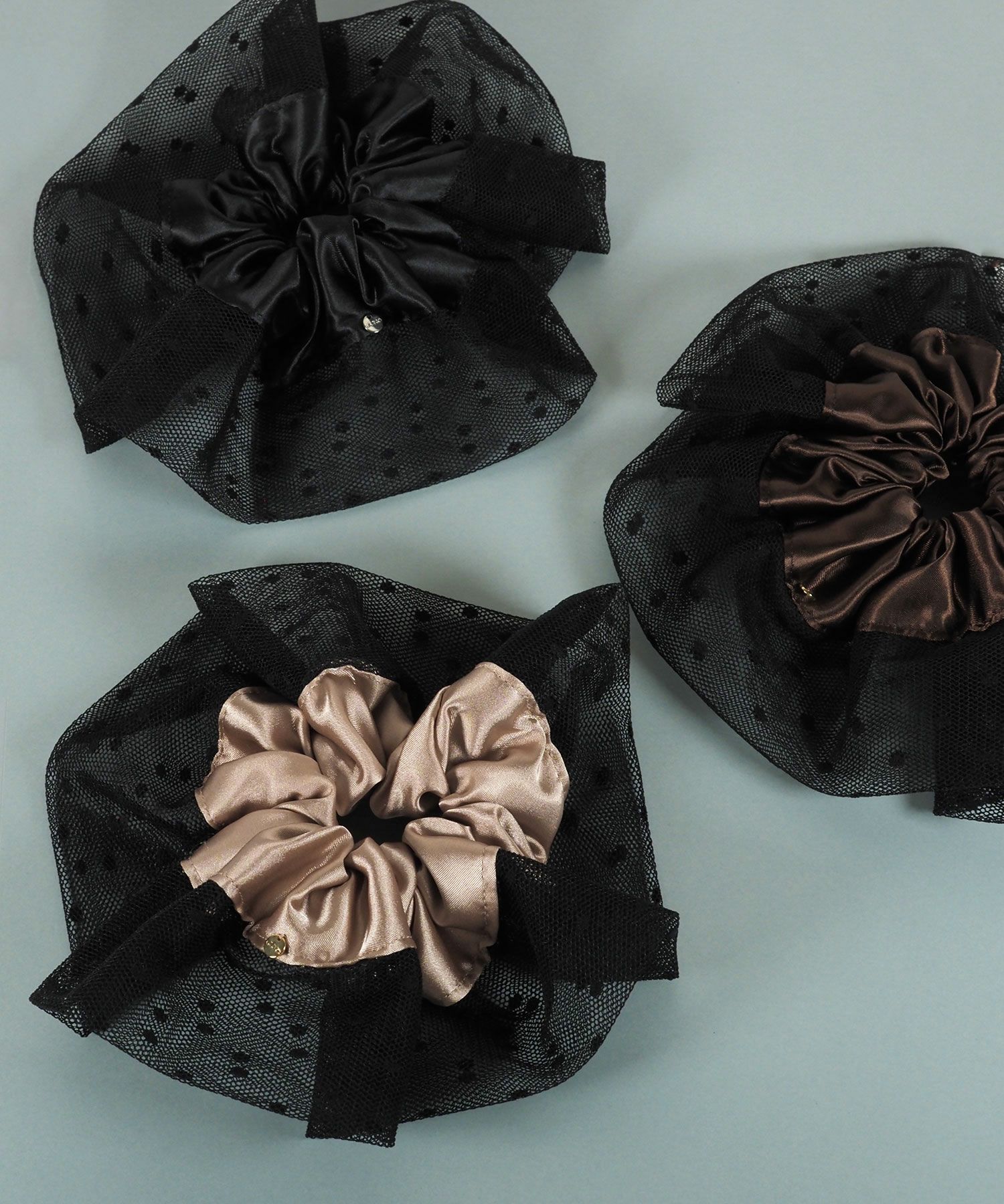 ドットチュールサテンビッグシュシュ【JUNO PREMIUM】