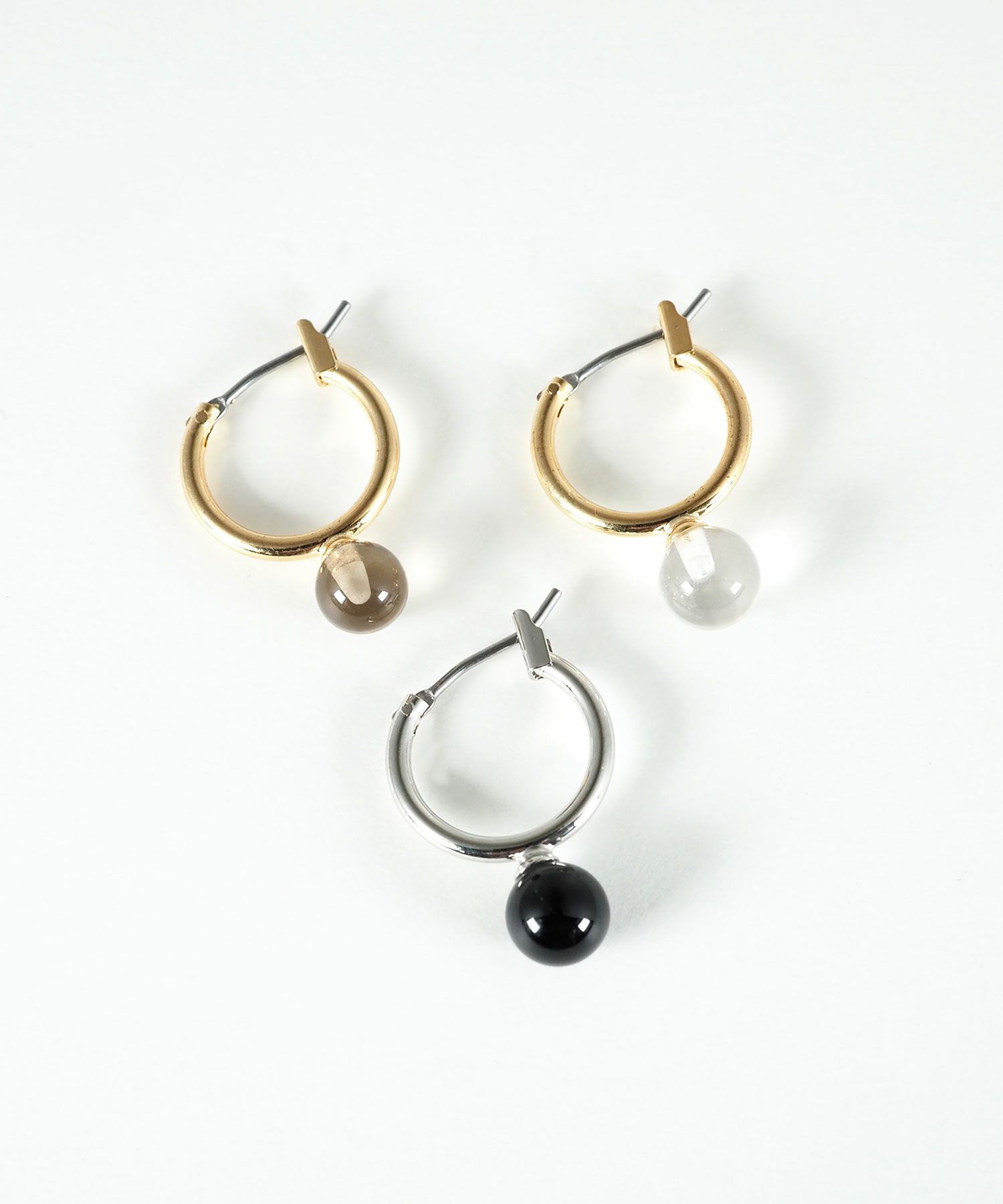 ストーンフープピアス【MUK blossom stone】