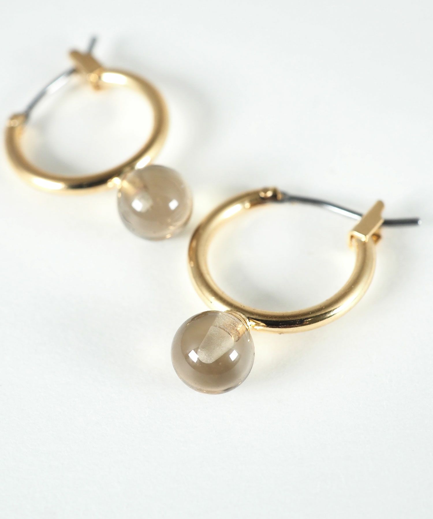 ストーンフープピアス【MUK blossom stone】