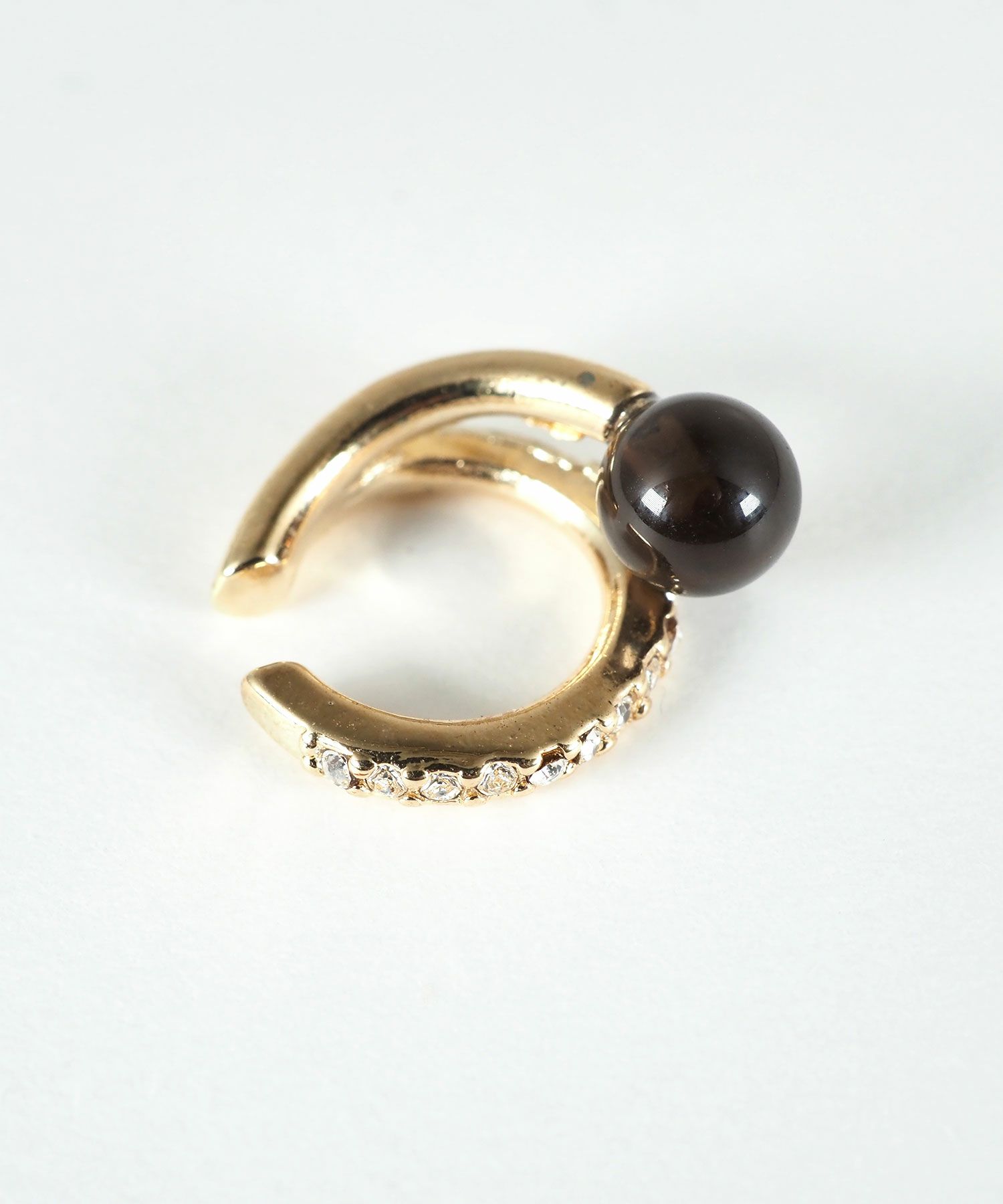 ストーン×ガラスイヤーカフ【MUK blossom stone】