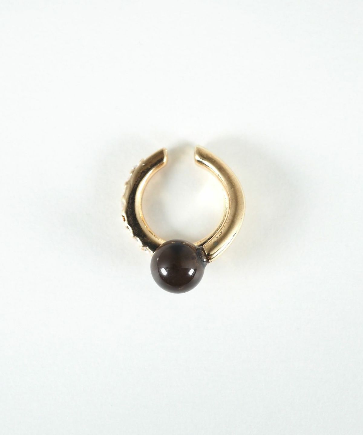 ストーン×ガラスイヤーカフ【MUK blossom stone】