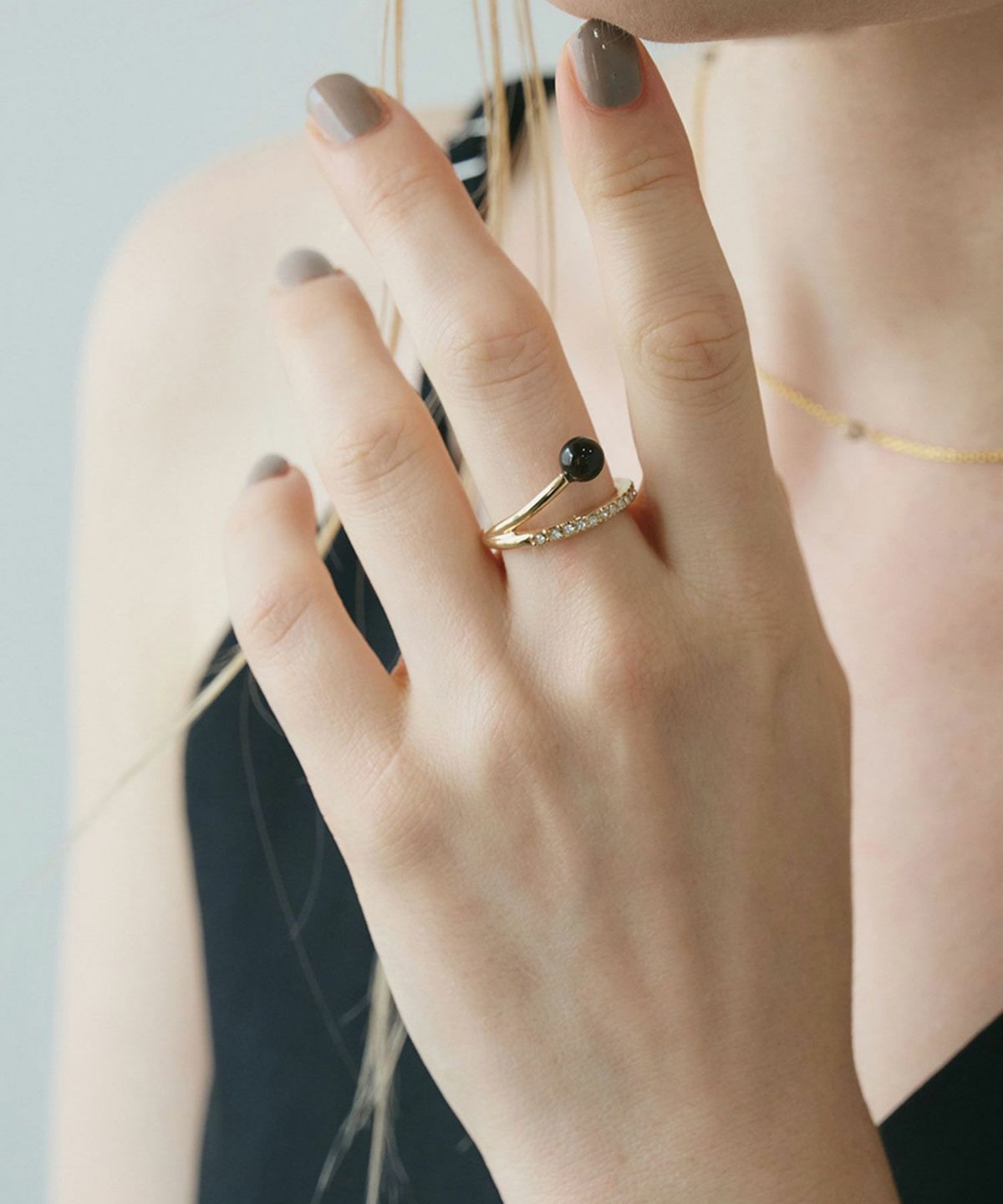 ストーン×ガラスリング【MUK blossom stone】