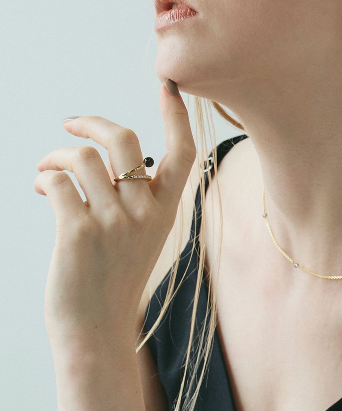 ストーン×ガラスリング【MUK blossom stone】