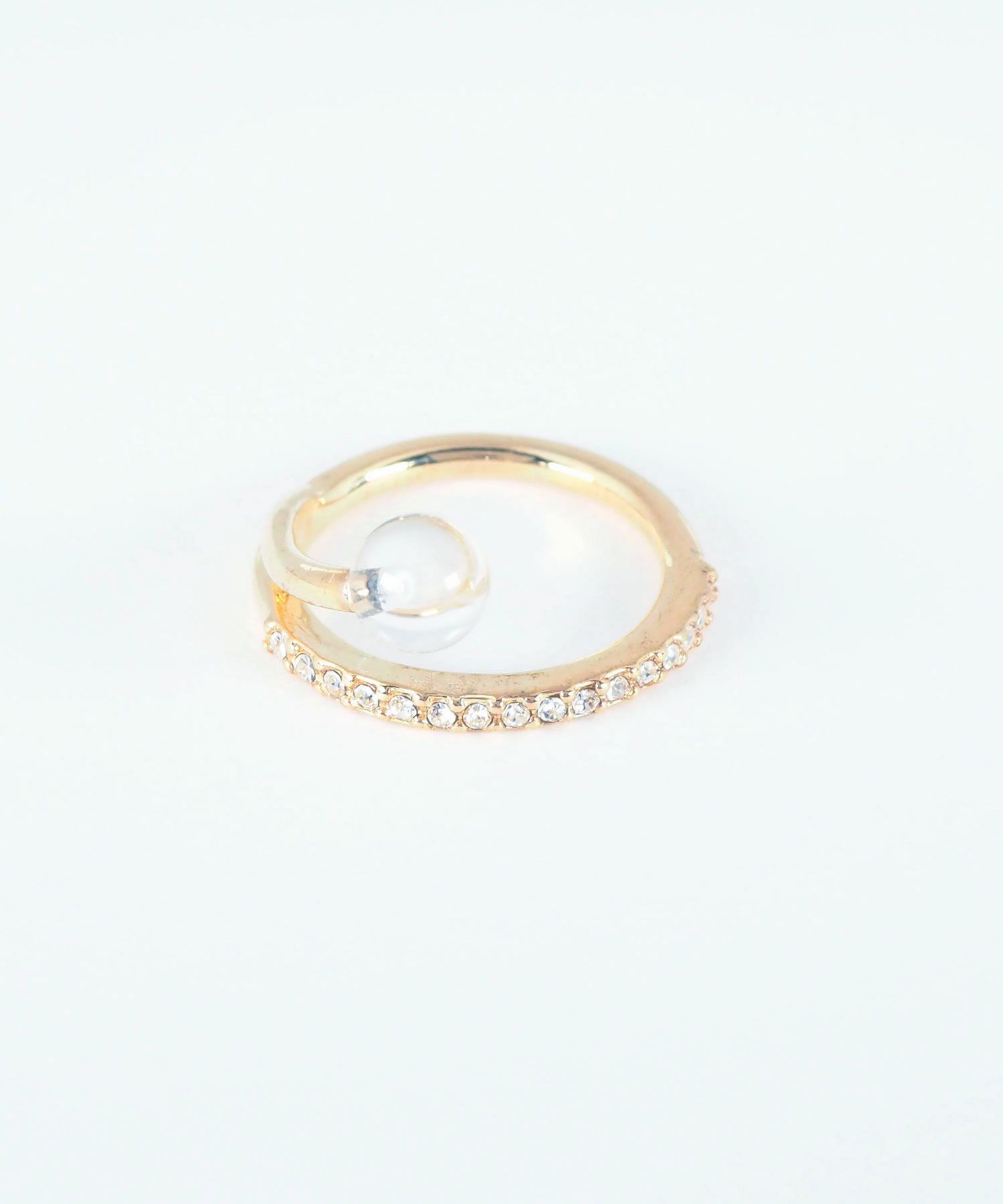 ストーン×ガラスリング【MUK blossom stone】