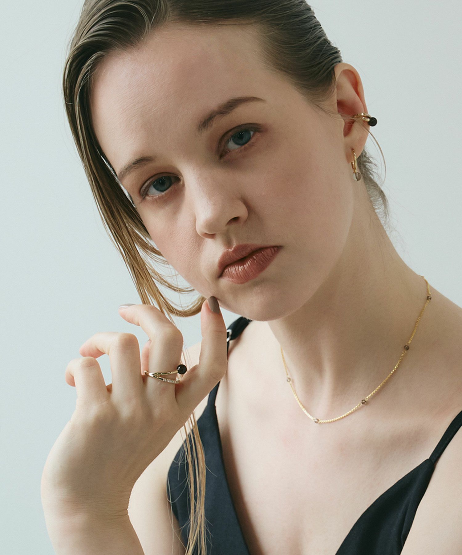 ストーン×ガラスリング【MUK blossom stone】